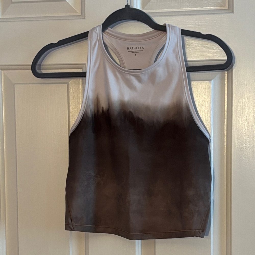 Athleta Ombre Brown and White Tank Top